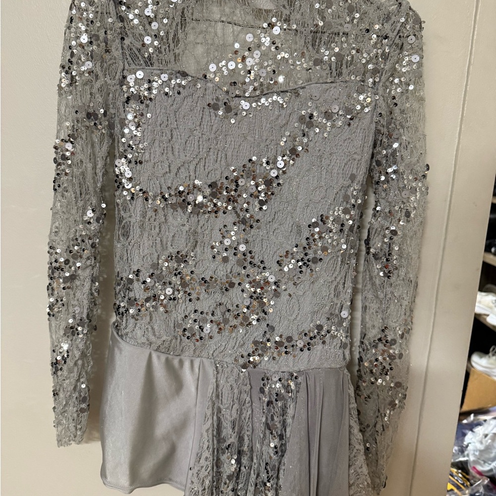 Sequin Lace Long Sleeve Dress